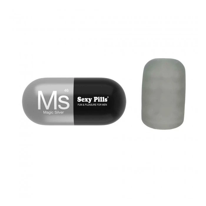 Sexy Pills Magic Silver & Black Stroker - Image 3