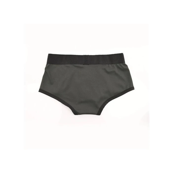 Sportsheets Em.Ex. Fit Gray Boxer Brief Strap-On Underwear Style Harness - Image 2