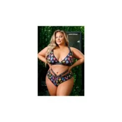 Vibes Why U Trippin' UV Reactive Bralette & Cheeky Panty Set